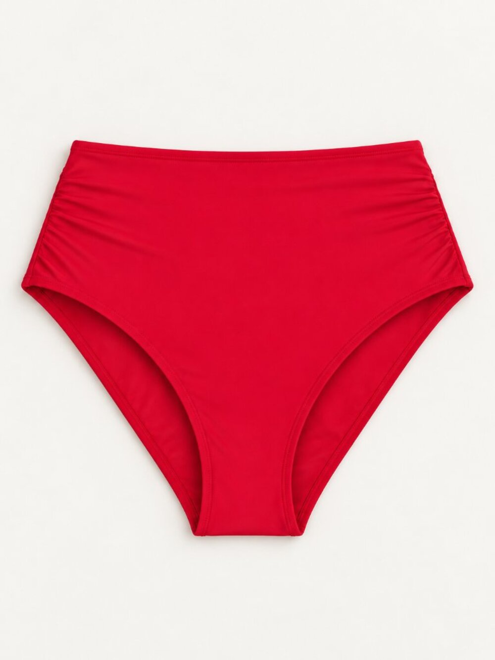 Time and Tru 1X Red High Waisted Bikini Ribbed Swim Bottom NWT Plus Size